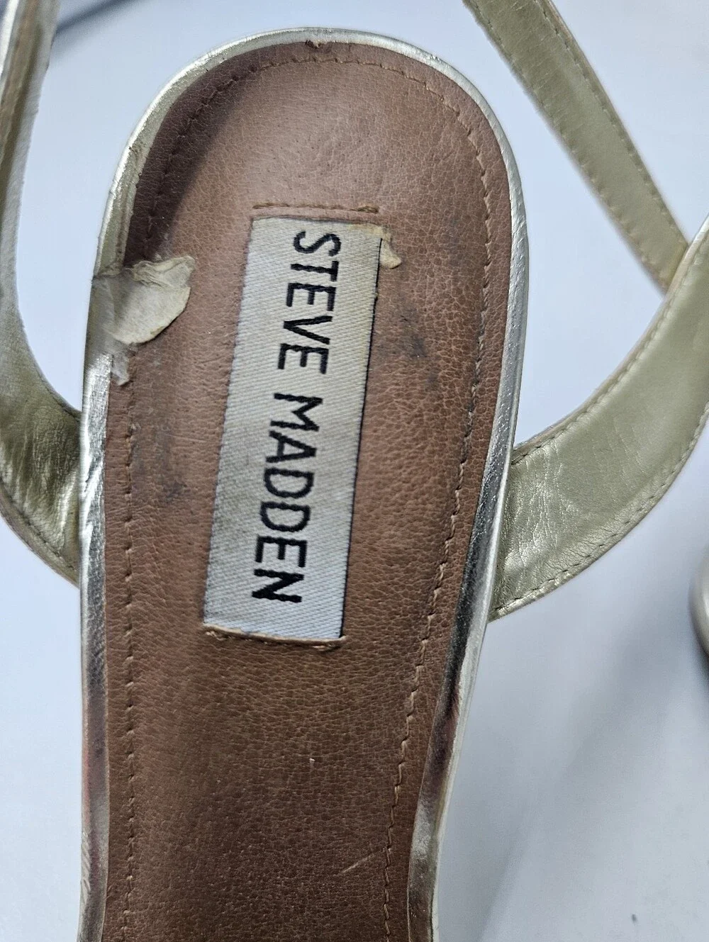 Steve Madden Ritter Gold Rhinestone Stiletto Sandals Women's 9.5M 4.5